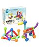 Happy Hues Magnetic Building Block STEM Toy for Kids Magnetic Sticks and Balls Set Different Sizes & Curve Shaped - 42 Pieces