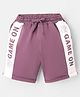 CUCU FUN Sinker Knit Above Knee Length Cut & Sew Shorts with Text Print - Rose Gold