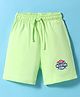 Cucu Fun Sinker Knit Above Knee Length Shorts with Sport Theme Print - Light Green