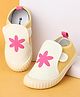Cute Walk by Babyhug Velcro Closure Casual Shoes with Floral Print - White