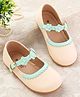 Cute Walk by Babyhug Buckle Closure Ballerina with Floral Applique - Peach
