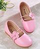 Cute Walk by Babyhug Slip on Ballerina with Floral Applique - Pink