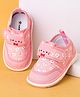 Cute Walk by Babyhug Velcro Closure Casual Shoes with Kitty Patch - Pink