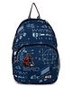 QIPS ISRO Printed School Bag Navy Blue - Height 12 Inches