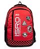 QIPS ISRO Printed School Backpack Red - Height 18 Inches