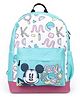 Mickey Mouse Backpack with Faux Leather Base Sky Blue - Height 17 Inches