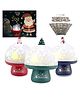 Sanjary Santa Claus Projection Light LED Rechargeable Night Light Rotating Starry Sky Light music box color design may vary