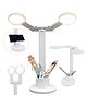 Sanjary Double Head LED Desk Lamp Table Lamp Rechargeable Eye Caring Touch Control with USB Charging Port color design may vary