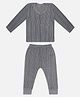 Trampoline Full Sleeves Striped Thermal Set - Grey