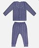 Trampoline Full Sleeves Striped Thermal Set - Blue