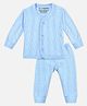 Trampoline Full Sleeves Striped Thermal Set - Pastel Blue
