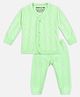 Trampoline Full Sleeves Striped Thermal Set - Pastel Green