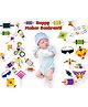 TodFod 20+ Pcs Happy Makar Sankranti Theme Photo Booth Cards/Props for Kids, New Born, 20+ Pcs Makar Sankranti Kites Theme Props for Photoshoot Celebrations Decorations Cardstock