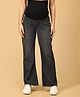 The Mom Store Mild Washed Maternity Denims With Belly Support - Black