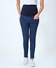 The Mom Store Solid Maternity Denims With Belly Support - Navy Blue