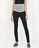 The Mom Store Solid Stretchable Denims With Belly Support - Black