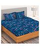 Bedspun 150 TC Microfiber 1 U Double Bedsheet with 2 Pillow Covers (Leafs)