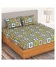 Bedspun 150 TC Microfiber 1 U Double Bedsheet with 2 Pillow Covers (Geometric)