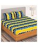 Bedspun 150 TC Microfiber 1 U Double Bedsheet with 2 Pillow Covers (Chevron)