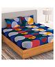 Bedspun 150 TC Microfiber 1 U Double Bedsheet with 2 Pillow Covers (Abstract)