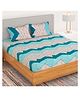 Bedspun 150 TC Microfiber 1 U Double Bedsheet with 2 Pillow Covers (Geometric)