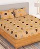 Bedspun 150 TC Microfiber 1 U Double Bedsheet with 2 Pillow Covers (Textured leaf)