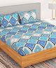 Bedspun 180 TC Microfiber 1 U Double Bedsheet with 2 Pillow Covers (Geometric)