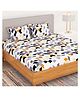 Bedspun 180 TC Microfiber 1 U Double Bedsheet with 2 Pillow Covers (Geometric)