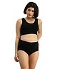 Morph Cotton Solid Leakproof Maternity Post Delivery Period Panty With Full Hip Coverage - Black