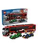 LEGO City F1 Truck with Red Bull Racing & Aston Martins F1 Cars & Transporter  Set 1086 Pieces - 60445