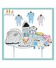 Fareto New Born Baby Winter Essentials 64 in 1 New Combo (Grey Moon )