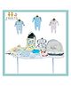 Fareto New Born Baby Winter Essentials 64 in 1 New Combo (Grey Sprial )