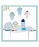 Fareto New Born Baby Winter Essentials 64 in 1 New Combo ((Blue Moon )