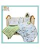 Fareto Complete Bedding Set essentials Combo For Baby 0-6 Months Good Night Blue