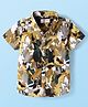 Babyhug Cotton Woven Half Sleeves Shirt with Abstract Print - Yellow & Black
