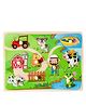 Wudly Wooden Farm Animal Knob Puzzle Board Farm Theme Puzzle for Kids