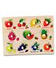 Wudly Wooden Jungle Animal Knob Puzzle Board  Montessori Educational Toy for Toddlers