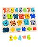 Wudly Number Board Early Learning Wooden Knob Puzzle for Toddlers A4 size - Educational Montessori Toy for 1+ Year Olds, Shape Recognition, Fine Motor Skill Development, Child-Safe and Durable