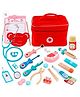 Wudly Role Play Doctor Kit for Kids Wooden Dentist Set with Working Stethoscope Doctor Playset Pretend Play , Kids Role Play Toys, Storage Doctor kit, Imaginative Play Child Safe Certified