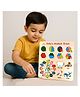 Wooden 3-in-1 Learning Board | Shapes, Clock & Animal Puzzle