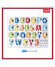 Wudly - Wooden Alphabets Learning Knob Puzzle with White Board