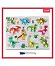 Wudly - Wooden Dino 2Learning Knob Puzzle with White Board