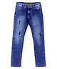 Knit N Knot Denim Distressed Stretchable Jeans - Blue