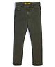 Knit N Knot Denim Solid Stretchable Jeans - Olive Green