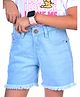Knit N Knot Denim Solid Shorts - Light Blue