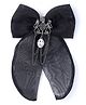 CHOKO Bow Designed & Diamond Embellished Alligator Clip - Black