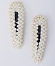 CHOKO Pearls Embellished Hair Clips - Off White
