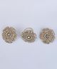 CHOKO Set Of 3 Stones Embellished Floral Designed Hair Clips & Ring Set - Golden & Brown