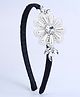 CHOKO Pearls Embellished & Floral Designed Hair Band - Off White & Black