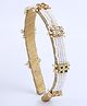 CHOKO Floral Designed Pearls Embellished Hair Band - Off White & Gold